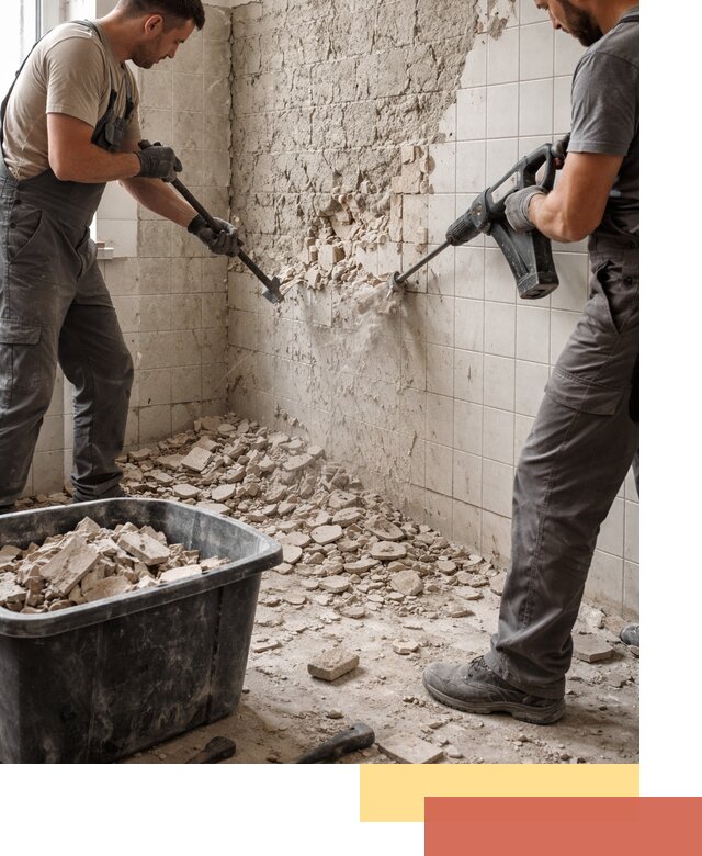 Демонтаж плитки со стен в Дюртюли быстро и аккуратно