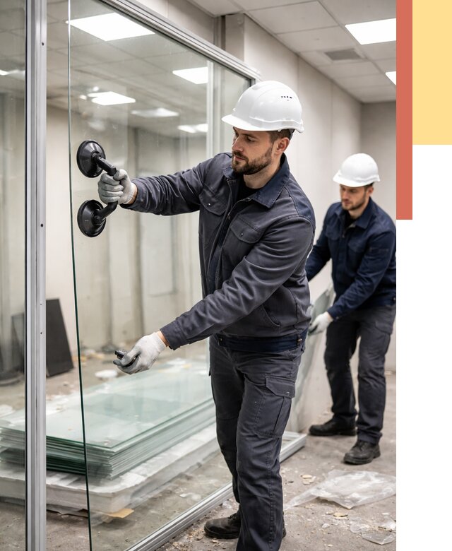 Демонтаж стеклянных перегородок в Дюртюли от 3336 руб. — быстро и недорого | ОТДЕЛОЧНИК-Дюр