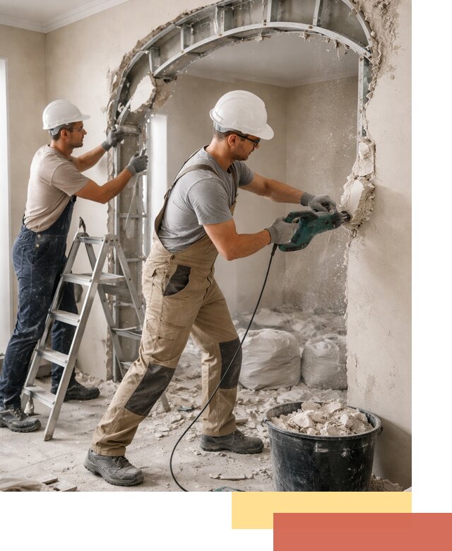 Демонтаж гипсокартонной арки в Дюртюли быстро и аккуратно