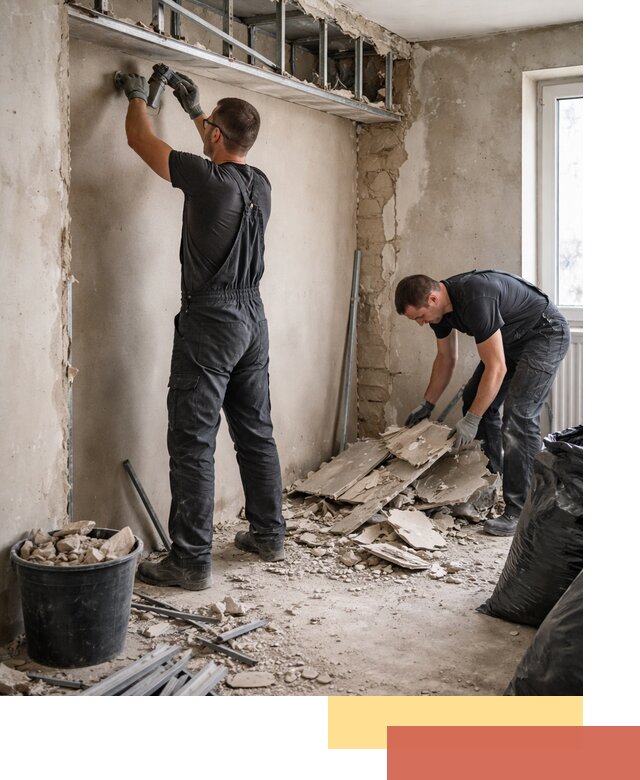 Демонтаж короба из гипсокартона в Дюртюли быстро и аккуратно