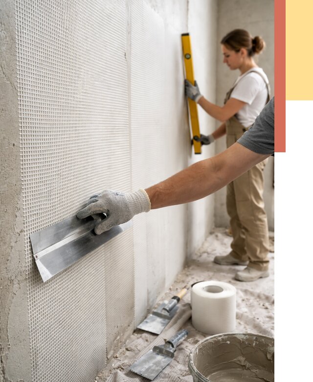 Армирование стен стеклосеткой в Дюртюли от 3336 руб. под ключ | ОТДЕЛОЧНИК-Дюр