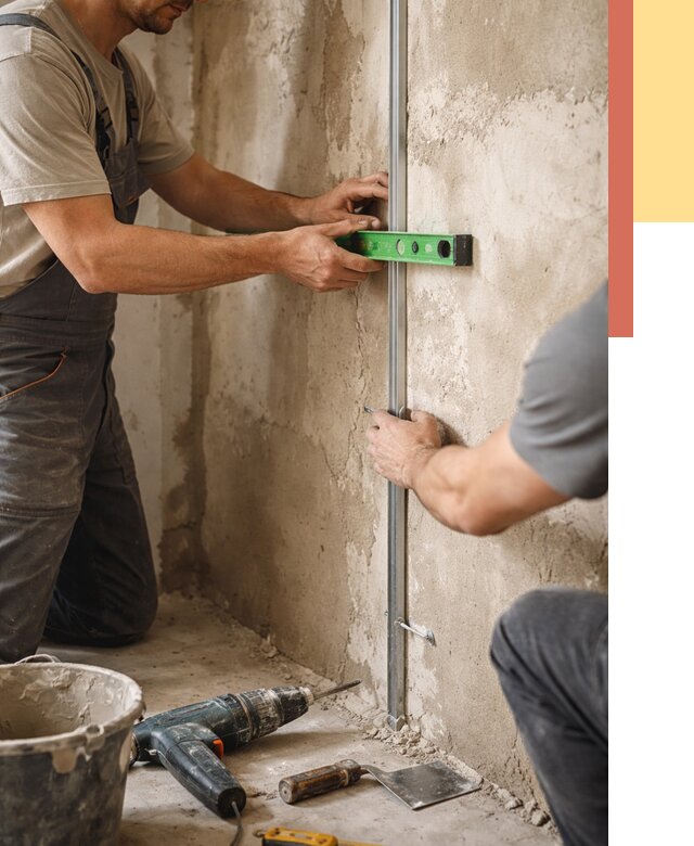 Установка штукатурных маяков в Дюртюли от 7298 руб. — быстро и недорого | ОТДЕЛОЧНИК-Дюр