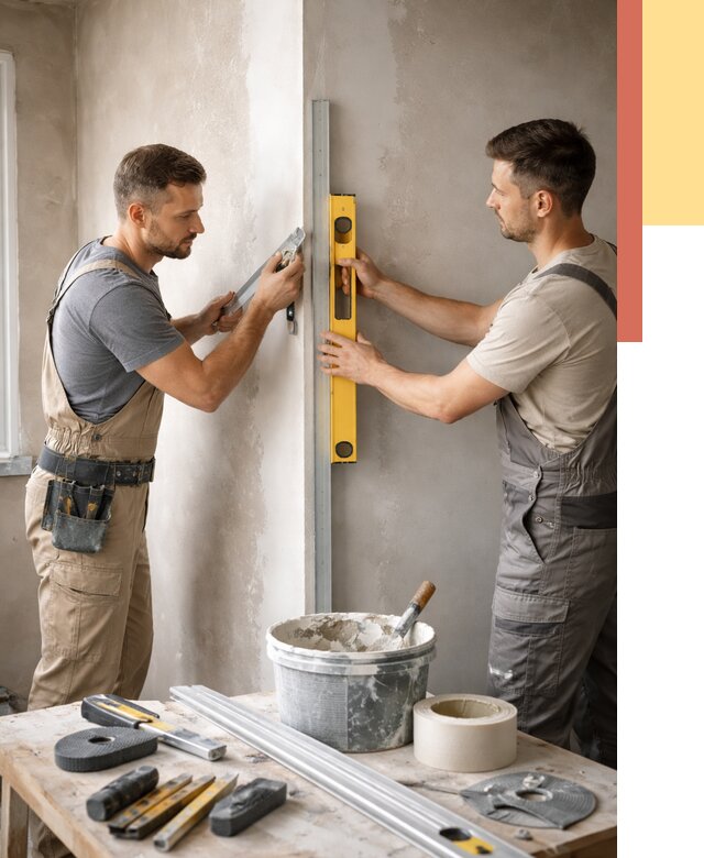 Выведение углов стен в Дюртюли от 1929 руб. быстро и недорого | ОТДЕЛОЧНИК-Дюр