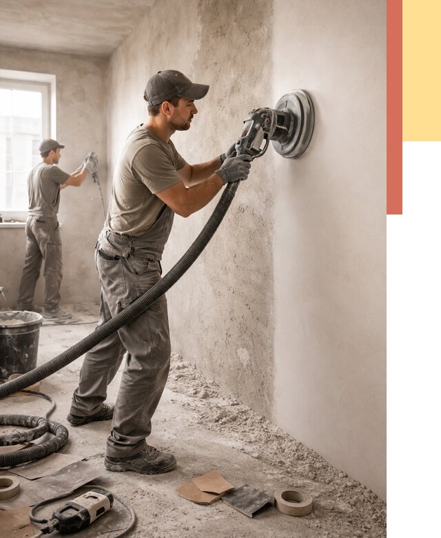 Шлифовка стен в Дюртюли от 1251 руб/м2 — быстро и недорого | ОТДЕЛОЧНИК-Дюр