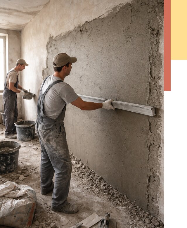 Цементная штукатурка стен в Дюртюли от 4691 руб/м2 — быстро и недорого | ОТДЕЛОЧНИК-Дюр