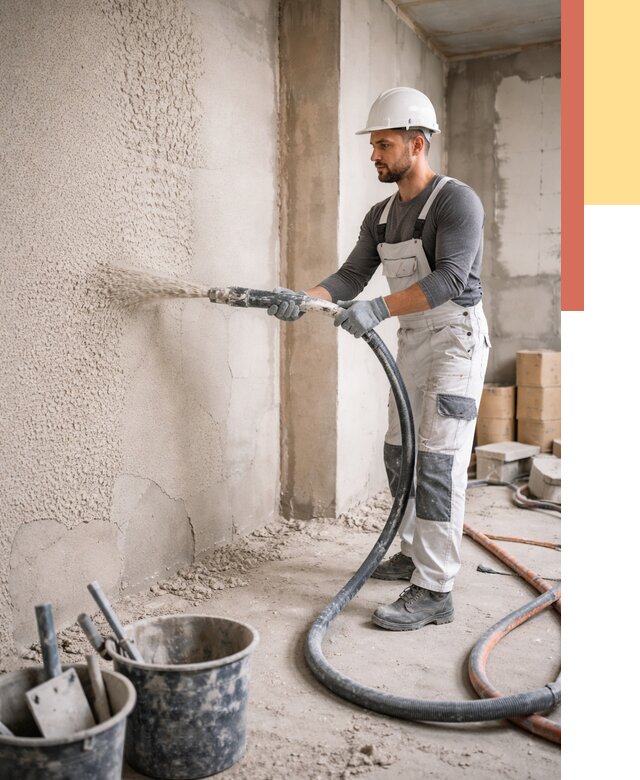 Машинная штукатурка стен в Дюртюли под ключ от 6776 руб./м2 | ОТДЕЛОЧНИК-Дюр