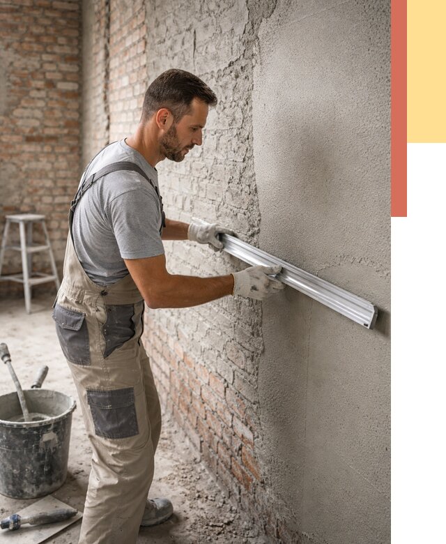 Штукатурка кирпичных стен в Дюртюли от 4691 руб/м2 — быстро и недорого | ОТДЕЛОЧНИК-Дюр