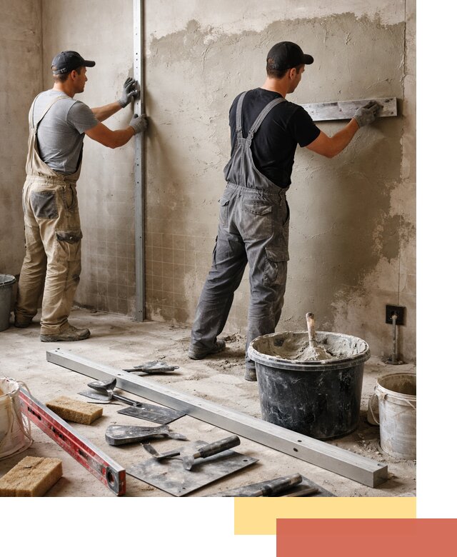 Профессиональная штукатурка стен под плитку в Дюртюли