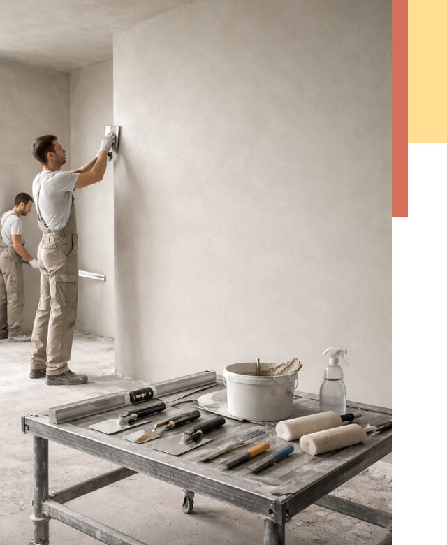 Штукатурка стен под покраску в Дюртюли от 4691 руб./м² — качественно и недорого | ОТДЕЛОЧНИК-Дюр