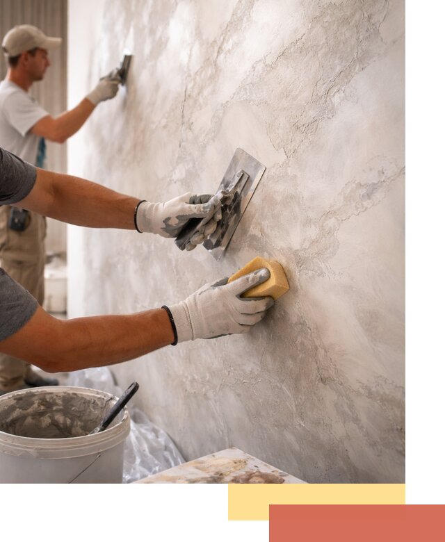 Декоративная штукатурка под мрамор в Дюртюли для стен и потолков