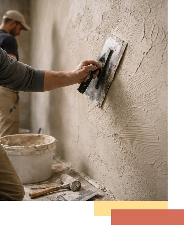 Фактурная штукатурка стен в Дюртюли — монтаж, отделка, реставрация