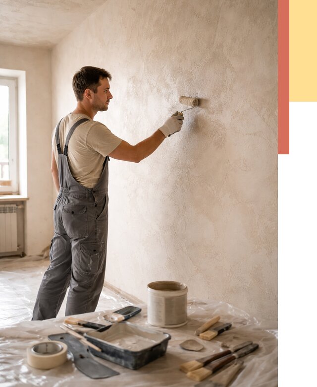 Нанесение лессирующей краски по декоративке в Дюртюли от 1824 руб. | ОТДЕЛОЧНИК-Дюр