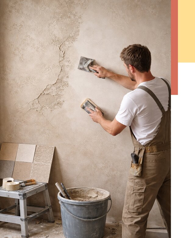 Ремонт декоративной штукатурки в Дюртюли от 4691 руб. под ключ | ОТДЕЛОЧНИК-Дюр