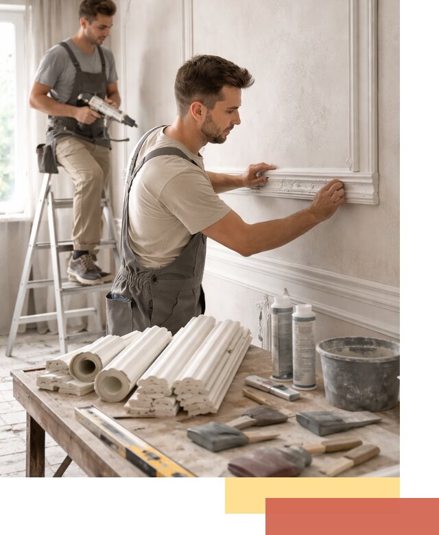 Монтаж лепнины на стены в Дюртюли профессионально и качественно