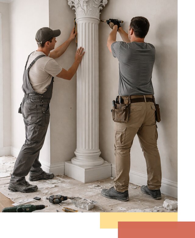 Установка декоративных колонн в Дюртюли под ключ