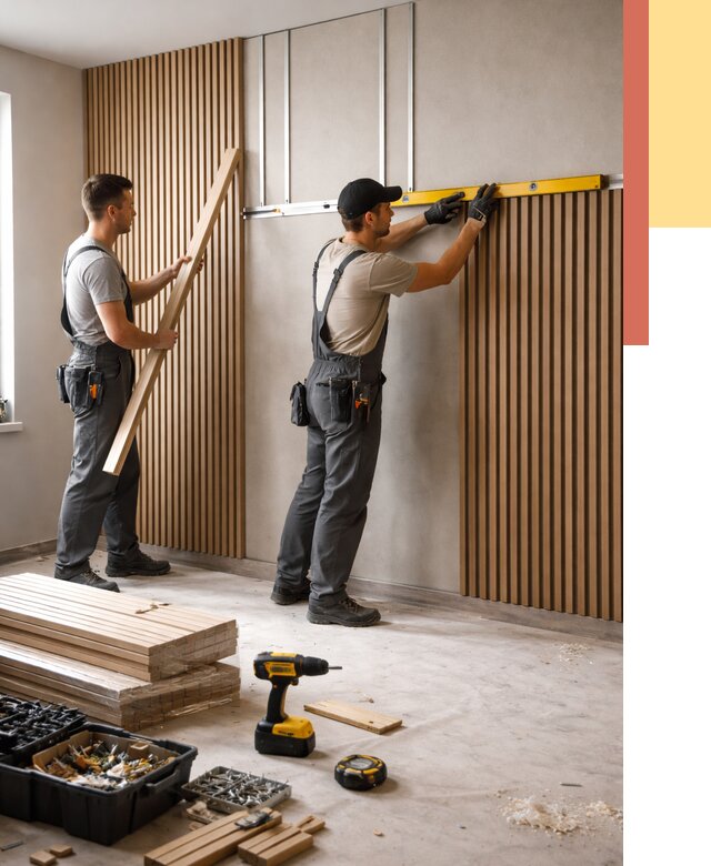 Монтаж реечных панелей на стены в Дюртюли от 1251 руб. — быстро и недорого | ОТДЕЛОЧНИК-Дюр