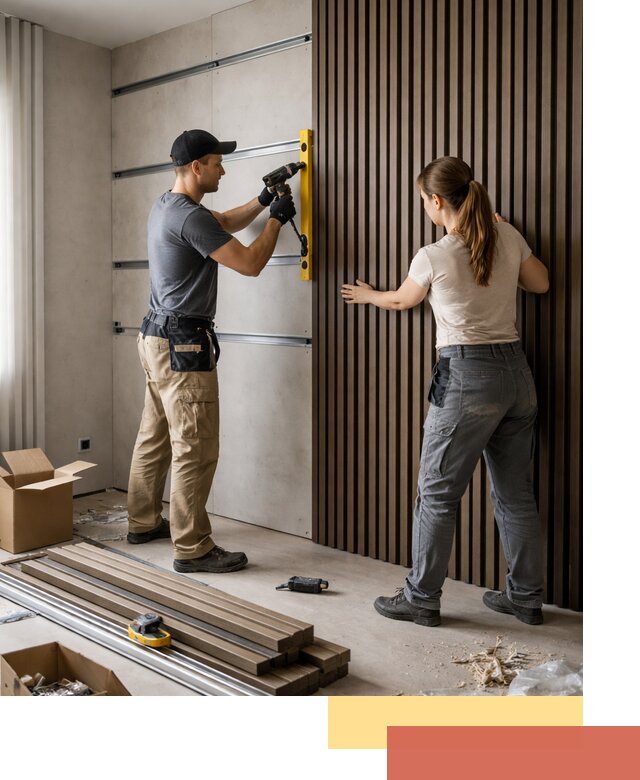 Монтаж реечных панелей на стены в Дюртюли