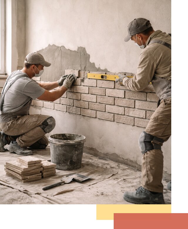 Монтаж декоративного кирпича профессионально в Дюртюли