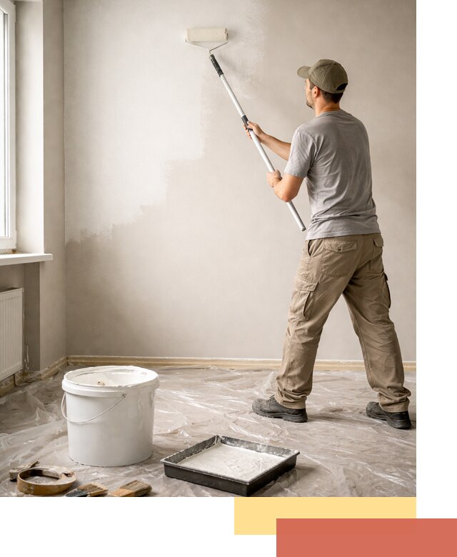 Покраска стен латексной краской в Дюртюли качественно и быстро