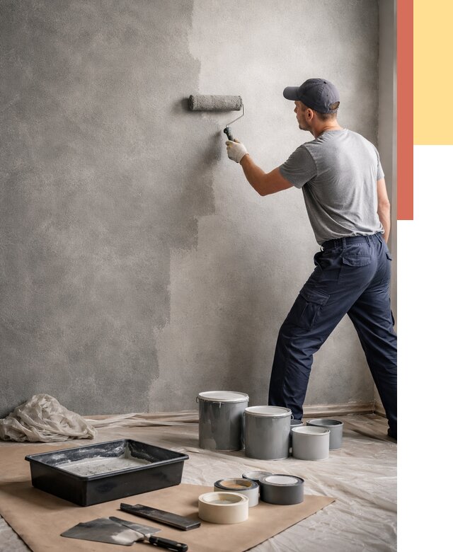 Покраска стен под бетон в Дюртюли от 678 руб. за м2 — быстро и недорого | ОТДЕЛОЧНИК-Дюр