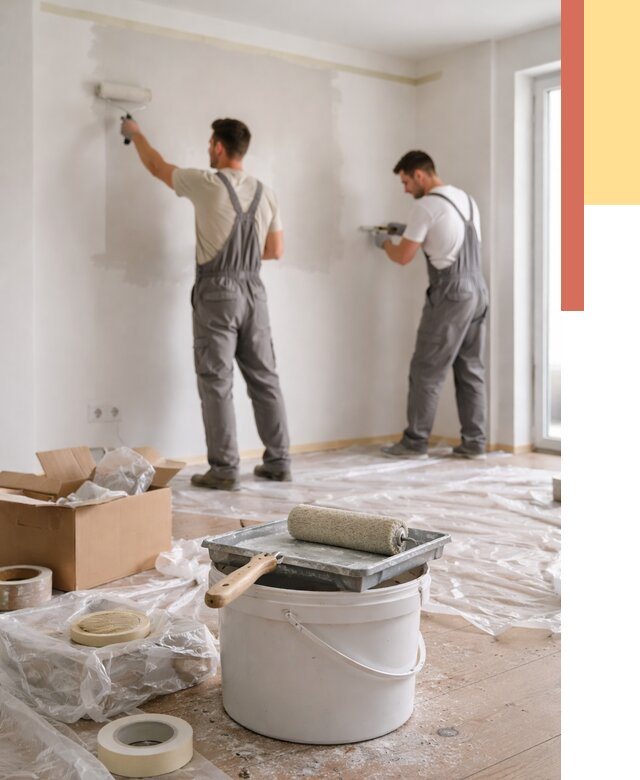 Покраска стен в квартире в Дюртюли от 2606 руб/м2 — быстро и недорого | ОТДЕЛОЧНИК-Дюр