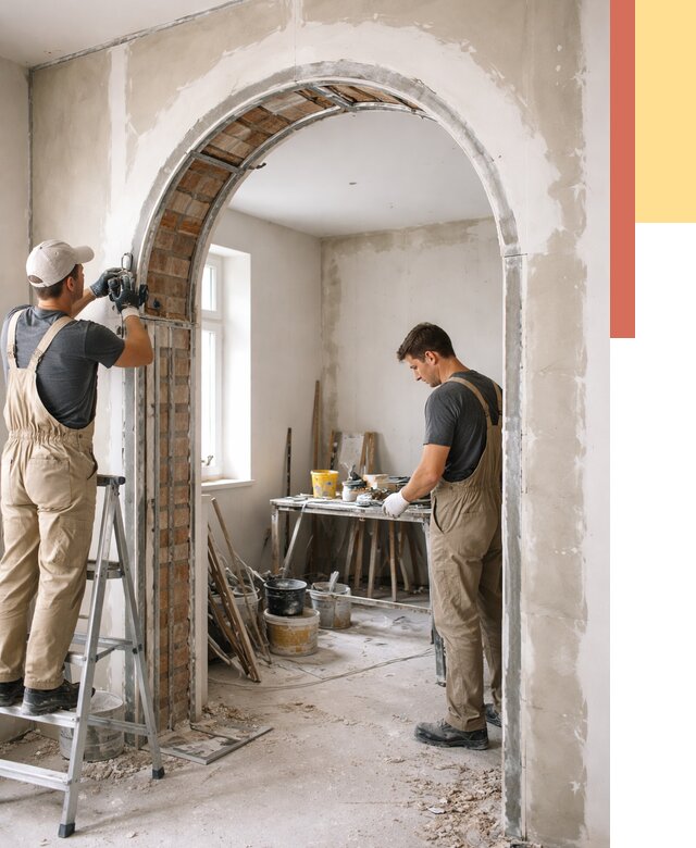 Устройство арочного проема в Дюртюли от 9904 руб. под ключ — быстро и недорого | ОТДЕЛОЧНИК-Дюр