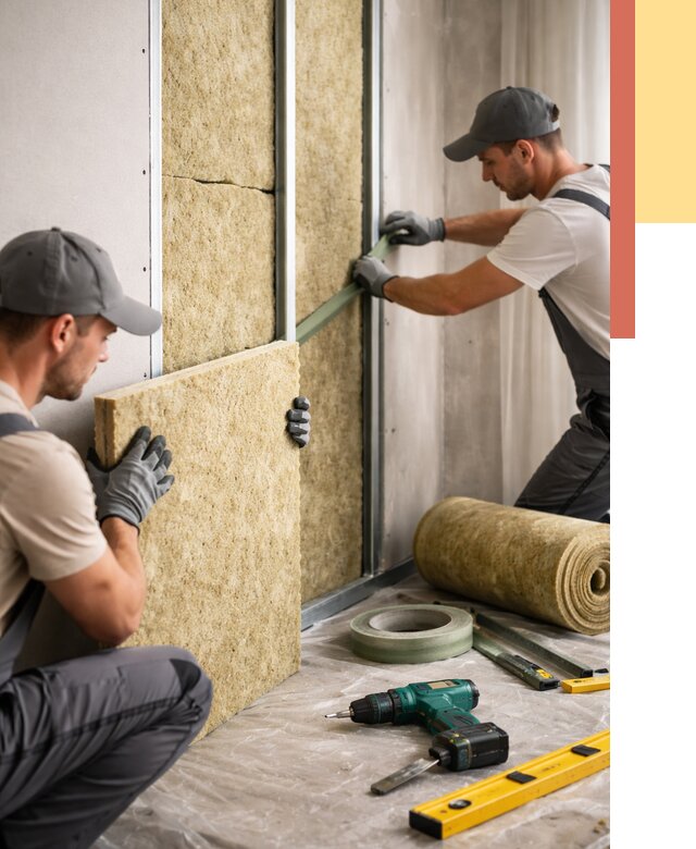 Шумоизоляция стен в Дюртюли под ключ от 1929 руб. | ОТДЕЛОЧНИК-Дюр