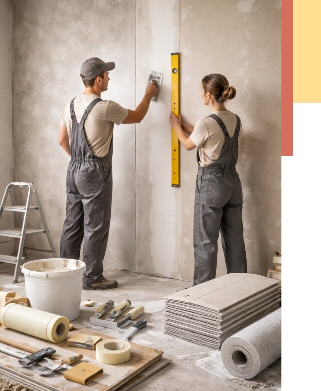 Отделка стен в Дюртюли от 1564 руб/м² — недорого, быстро, под ключ | ОТДЕЛОЧНИК-Дюр