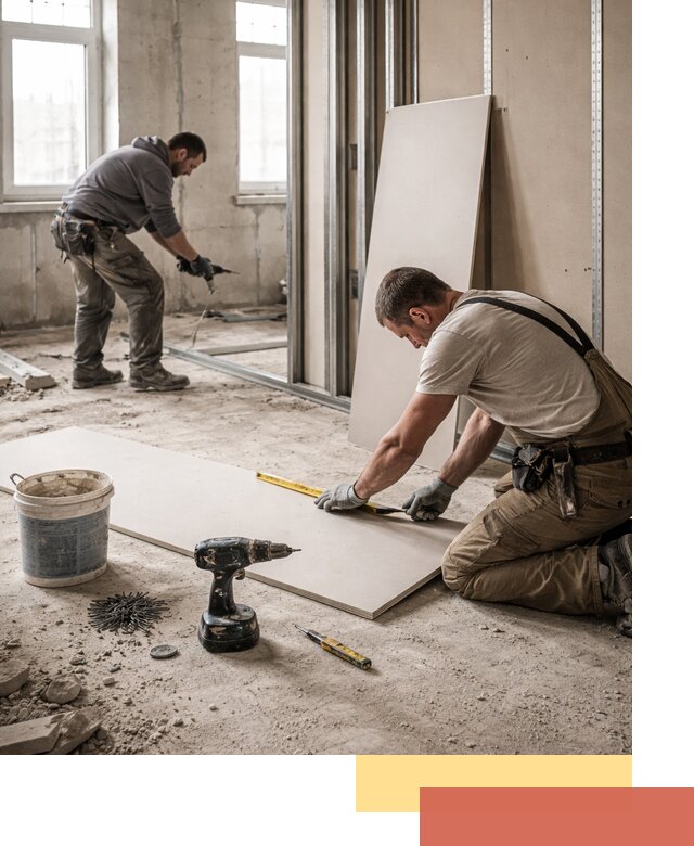 Кладка перегородок из ПГП под ключ в Дюртюли