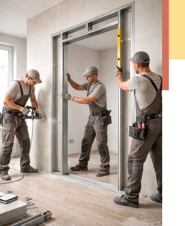 Устройство дверного проема в перегородке в Дюртюли от 4691 руб. под ключ | ОТДЕЛОЧНИК-Дюр