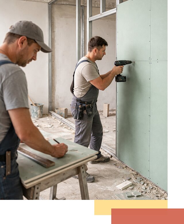 Перегородки из влагостойкого гипсокартона под ключ в Дюртюли