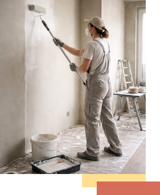 Покраска перегородок из гипсокартона в Дюртюли качественно и недорого