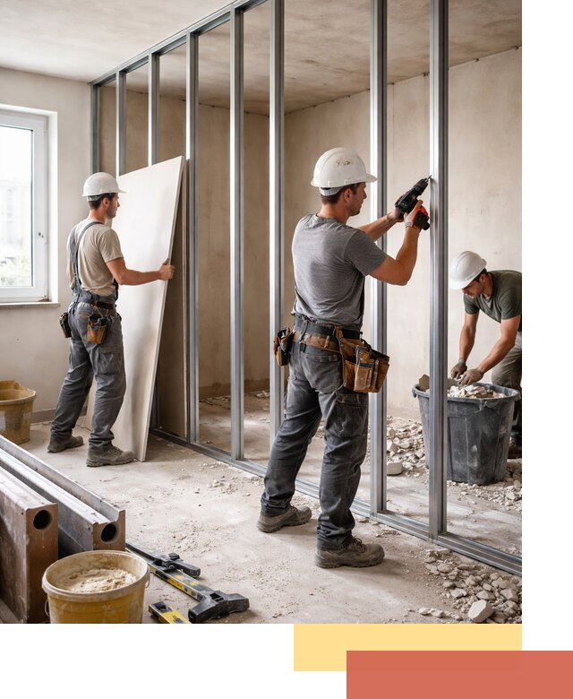 Перенос гипсокартонной перегородки в Дюртюли профессионально и быстро