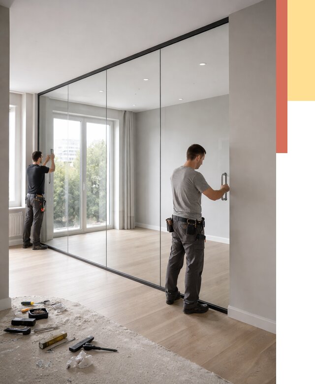 Изготовление стеклянных перегородок в Дюртюли от 12875 руб. под ключ | ОТДЕЛОЧНИК-Дюр