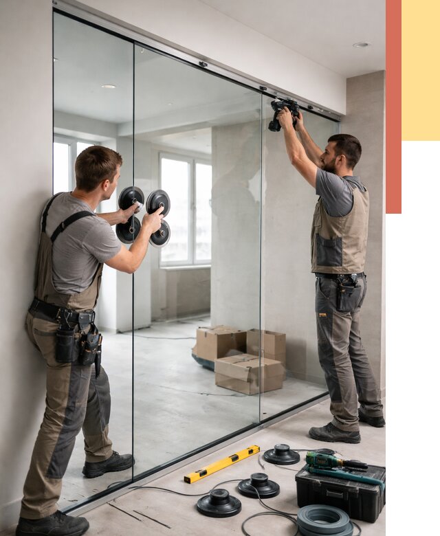 Монтаж стеклянных перегородок в Дюртюли от 6776 руб. | ОТДЕЛОЧНИК-Дюр