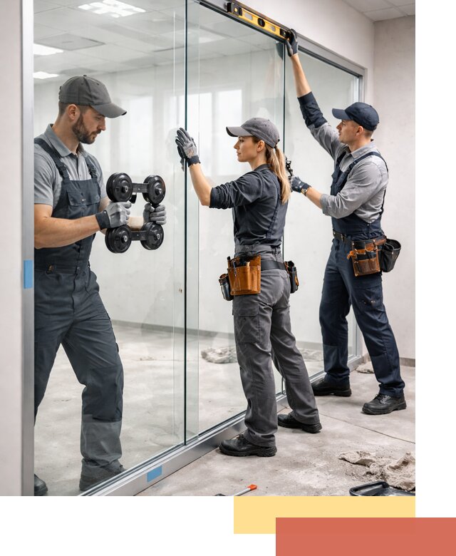 Профессиональный монтаж стеклянных перегородок в Дюртюли