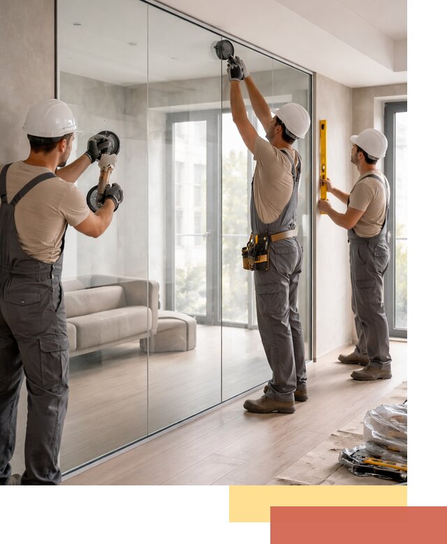 Перегородки из закаленного стекла в Дюртюли для офисов и квартир