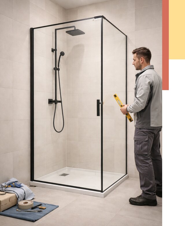 Стеклянные перегородки для душа в Дюртюли от 13031 руб. | Монтаж под ключ — ОТДЕЛОЧНИК-Дюр