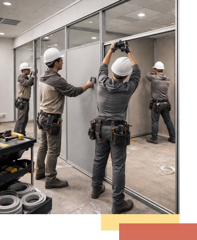 Мобильные офисные перегородки под ключ в Дюртюли