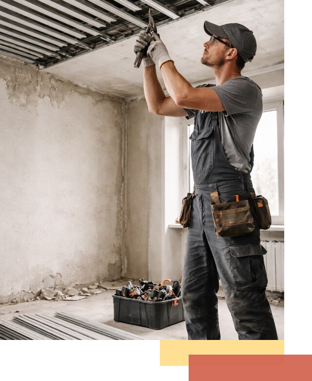 Демонтаж реечного потолка в Дюртюли быстро и аккуратно