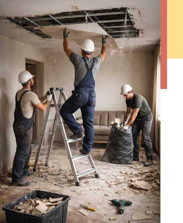 Демонтаж гипсокартонного потолка в Дюртюли от 438 руб. за м2 — ОТДЕЛОЧНИК-Дюр