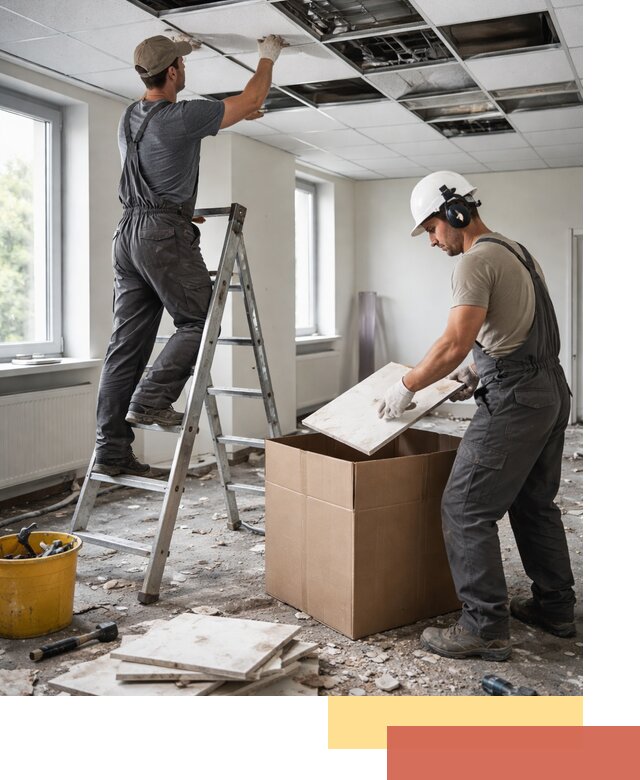 Демонтаж потолочной плитки в Дюртюли быстро и аккуратно