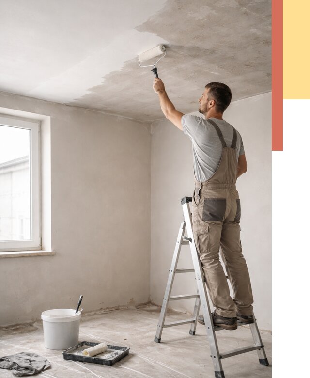 Грунтовка потолка в Дюртюли от 2606 руб. — быстро и недорого | ОТДЕЛОЧНИК-Дюр