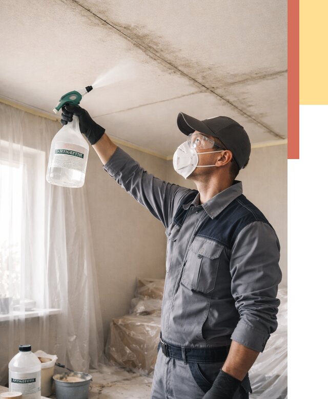 Антисептическая обработка потолка в Дюртюли от 2606 руб. | ОТДЕЛОЧНИК-Дюр