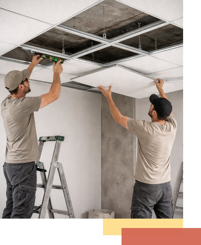 Монтаж потолка Армстронг под ключ в Дюртюли