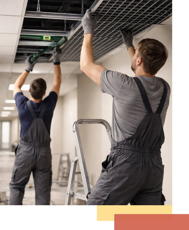 Монтаж потолка Грильято в Дюртюли: установка под ключ качественно