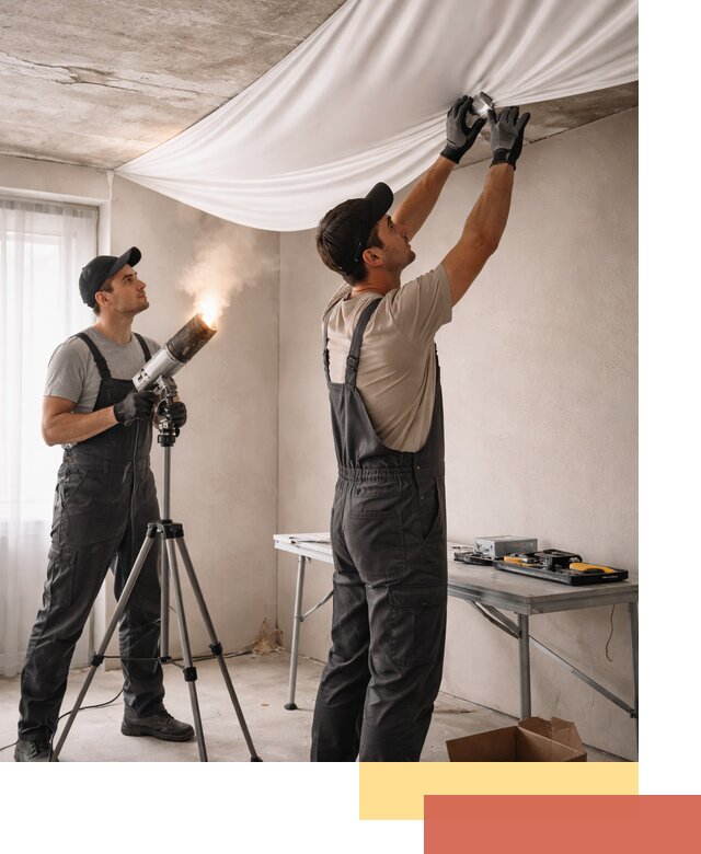 Установка натяжного потолка под ключ в Дюртюли