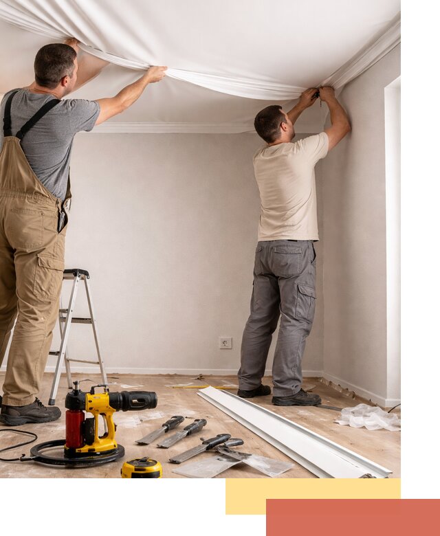 Монтаж ПВХ натяжного потолка в Дюртюли качественно и быстро