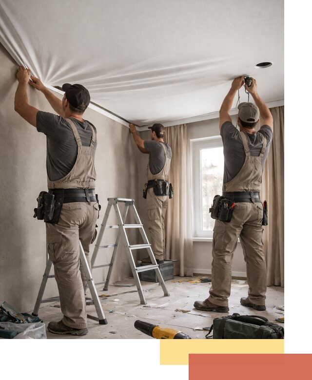 Монтаж матового натяжного потолка в Дюртюли качественно и быстро