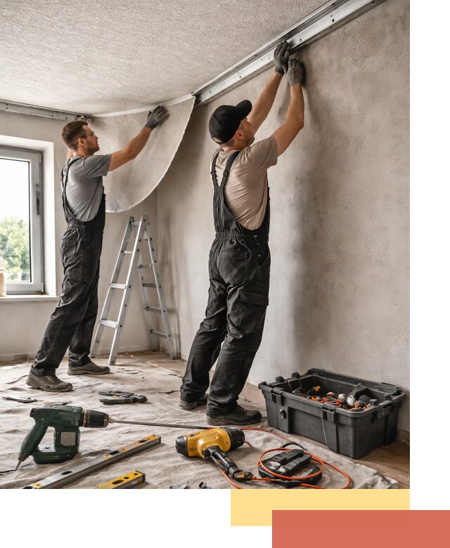 Монтаж фактурного натяжного потолка в Дюртюли качественно и быстро